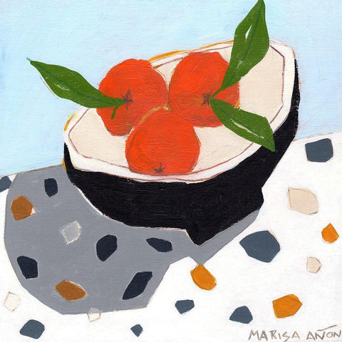 Valencia Late Black Ornate Wood Framed Art Print with Double Matting by Anon, Marisa