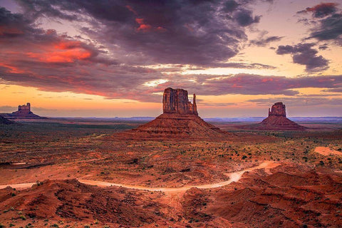 Desert Song Black Ornate Wood Framed Art Print with Double Matting by Artemiadi, Dora