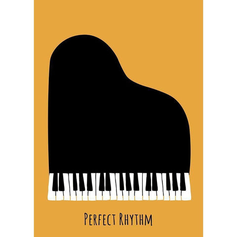 Piano Black Modern Wood Framed Art Print with Double Matting by Ayse