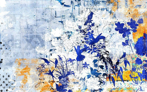 Exciting Light Black Ornate Wood Framed Art Print with Double Matting by Albers, Teis