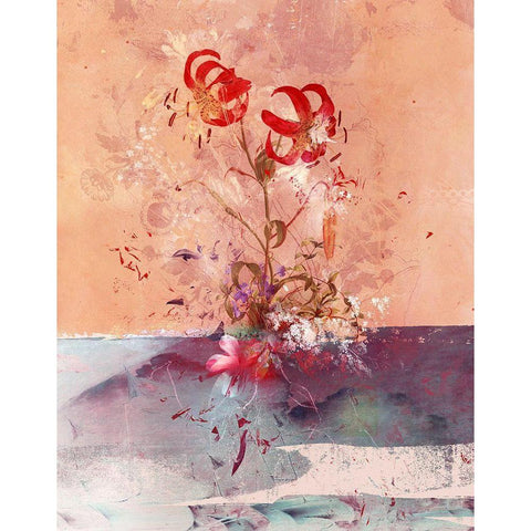 Floriage Gold Ornate Wood Framed Art Print with Double Matting by Albers, Teis