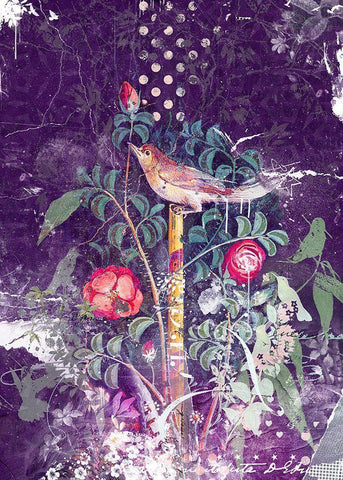 Pompeii White Modern Wood Framed Art Print with Double Matting by Albers, Teis