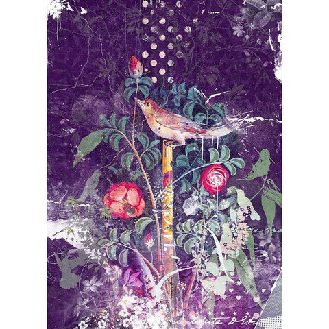 Pompeii Black Modern Wood Framed Art Print with Double Matting by Albers, Teis