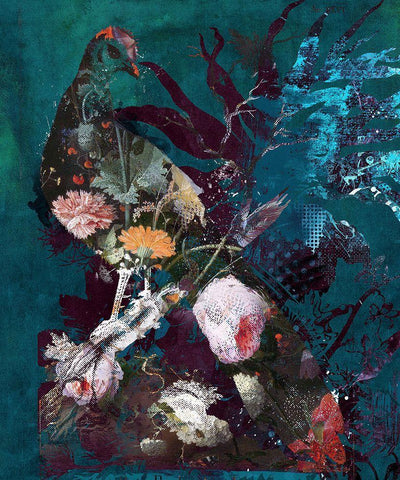 Wildness No. 2 White Modern Wood Framed Art Print with Double Matting by Albers, Teis