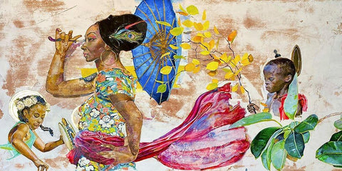 A Dream of Venus in Spring White Modern Wood Framed Art Print with Double Matting by Anderson, Noland