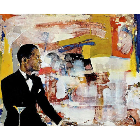 The Ellington Finesse Effect Black Modern Wood Framed Art Print by Anderson, Noland