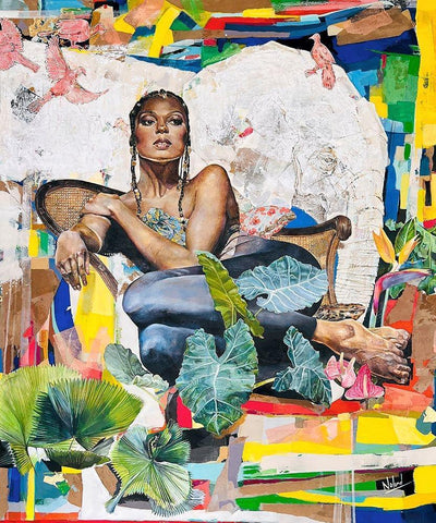 The Ramona Leeza Black Ornate Wood Framed Art Print with Double Matting by Anderson, Noland