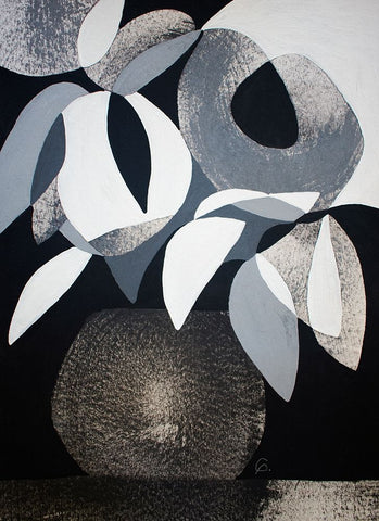 Gray Areas 2 Black Modern Wood Framed Art Print by Avila, Gabriela