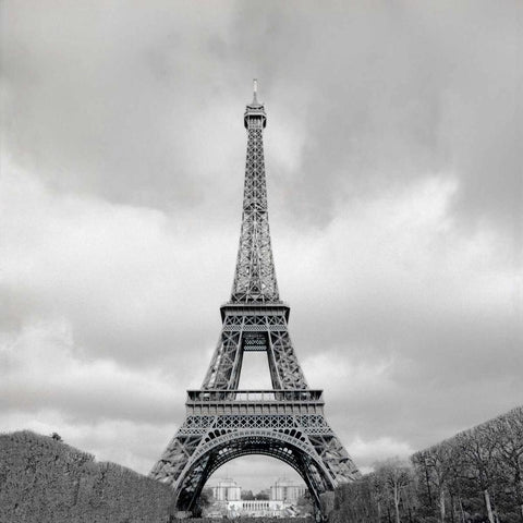 Tour Eiffel - 17 White Modern Wood Framed Art Print with Double Matting by Blaustein, Alan