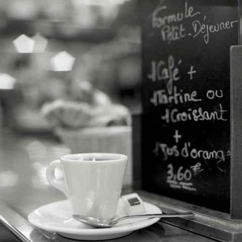 Cafe, Champs Black Modern Wood Framed Art Print by Blaustein, Alan