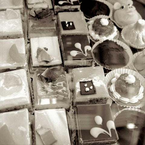 Marketplace - 7 White Modern Wood Framed Art Print with Double Matting by Blaustein, Alan