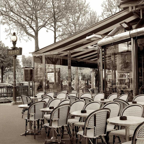 Paris - 5 Black Ornate Wood Framed Art Print with Double Matting by Blaustein, Alan