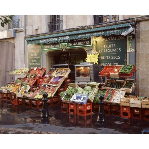 Marketplace - 42 Gold Ornate Wood Framed Art Print with Double Matting by Blaustein, Alan