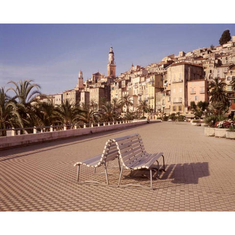 Banc de Jardin - 28 Black Modern Wood Framed Art Print by Blaustein, Alan