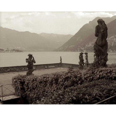 Banc de Jardin - 35 Gold Ornate Wood Framed Art Print with Double Matting by Blaustein, Alan