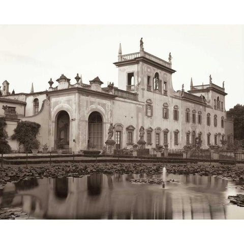 Banc de Jardin - 37 Black Modern Wood Framed Art Print with Double Matting by Blaustein, Alan