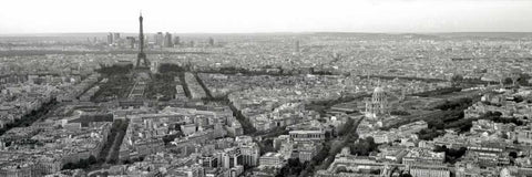 Paris By Day White Modern Wood Framed Art Print with Double Matting by Blaustein, Alan