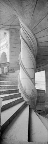 Chateau - 5 White Modern Wood Framed Art Print with Double Matting by Blaustein, Alan