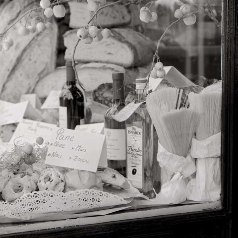 Pane e Vino - 1 Black Modern Wood Framed Art Print by Blaustein, Alan