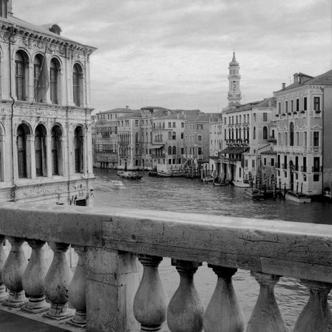 Venezia - 27 White Modern Wood Framed Art Print with Double Matting by Blaustein, Alan