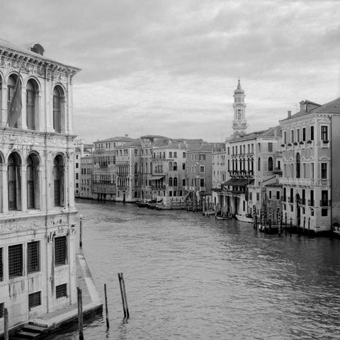 Venezia - 26 Black Modern Wood Framed Art Print with Double Matting by Blaustein, Alan