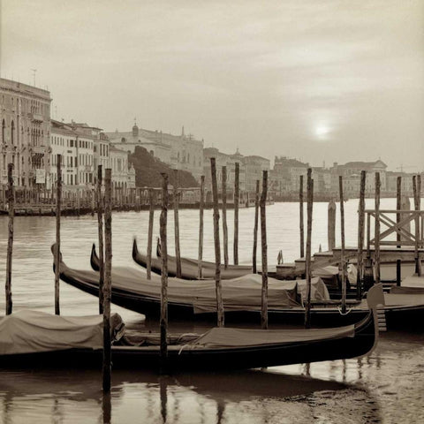 Venezia - 11 White Modern Wood Framed Art Print with Double Matting by Blaustein, Alan