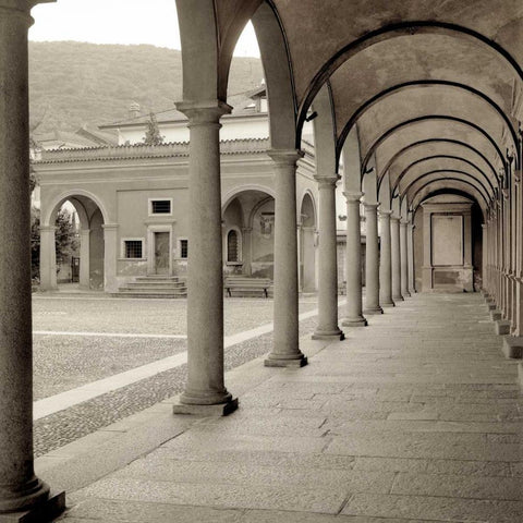 Piedmont - 4 Black Ornate Wood Framed Art Print with Double Matting by Blaustein, Alan