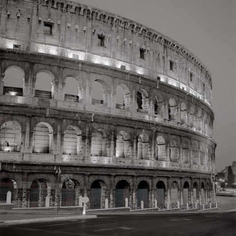 Coliseum Rome - 1 Black Ornate Wood Framed Art Print with Double Matting by Blaustein, Alan