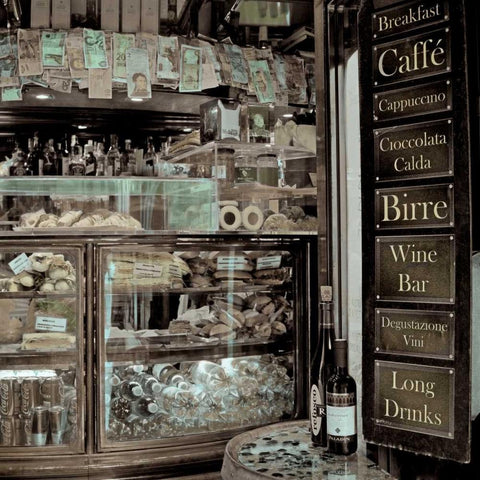 Veneto Caffe - 3 Black Modern Wood Framed Art Print by Blaustein, Alan