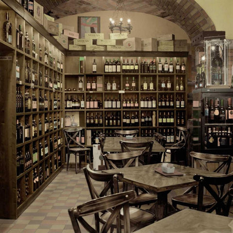 Tuscany Caffe - 7 Black Modern Wood Framed Art Print by Blaustein, Alan