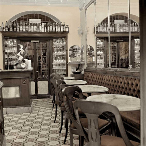 Tuscan Caffe - 26 Black Modern Wood Framed Art Print by Blaustein, Alan