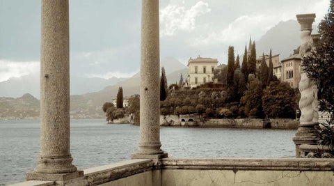 Portico, Lombardy Horizontal Black Ornate Wood Framed Art Print with Double Matting by Blaustein, Alan