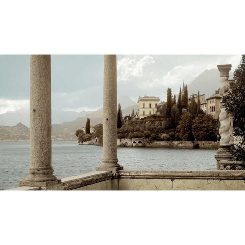 Portico, Lombardy Horizontal Black Modern Wood Framed Art Print by Blaustein, Alan