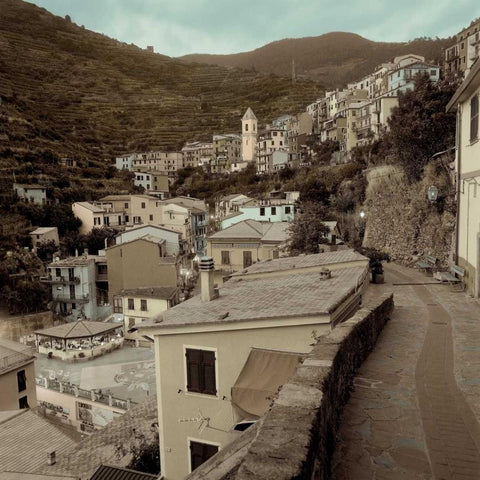 Liguria - 5 Gold Ornate Wood Framed Art Print with Double Matting by Blaustein, Alan