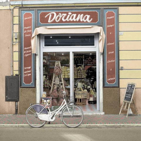 Doriana Market Black Ornate Wood Framed Art Print with Double Matting by Blaustein, Alan