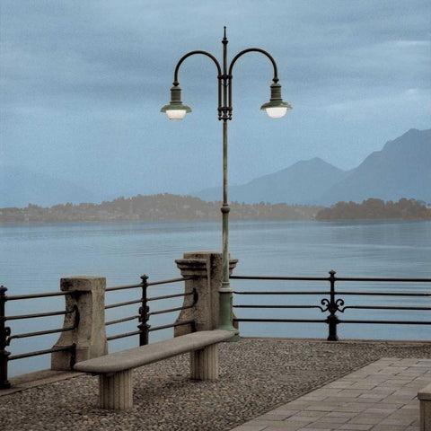 Lake Vista - 5 Black Ornate Wood Framed Art Print with Double Matting by Blaustein, Alan