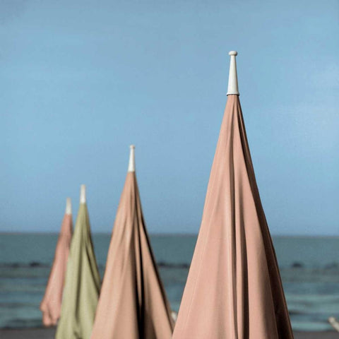 Grosetto Parasol - 1 White Modern Wood Framed Art Print with Double Matting by Blaustein, Alan