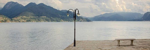 Gravedonna Pano - 1 White Modern Wood Framed Art Print with Double Matting by Blaustein, Alan