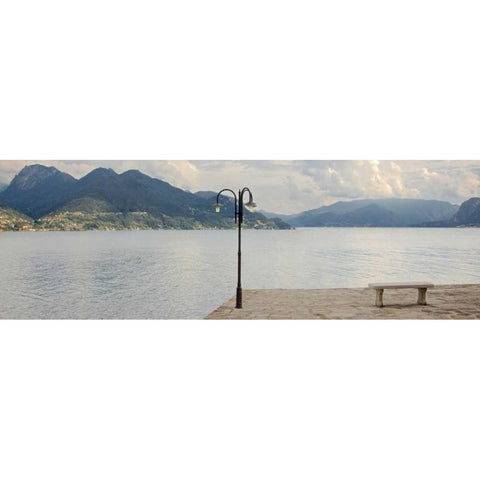 Gravedonna Pano - 1 Black Modern Wood Framed Art Print with Double Matting by Blaustein, Alan