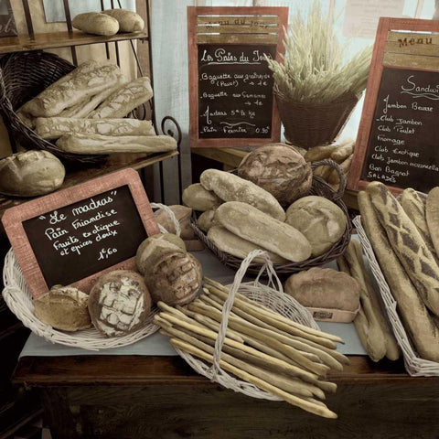 Marketplace - 17 White Modern Wood Framed Art Print by Blaustein, Alan