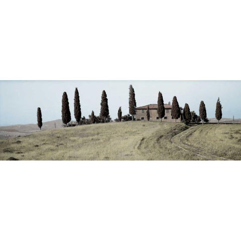 Val dÃ¢â‚¬â„¢Orcia Pano - 1 White Modern Wood Framed Art Print by Blaustein, Alan