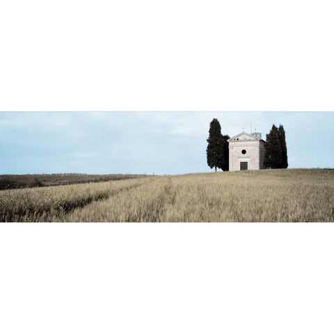 Val dÃ¢â‚¬â„¢Orcia Pano - 2 Black Modern Wood Framed Art Print with Double Matting by Blaustein, Alan