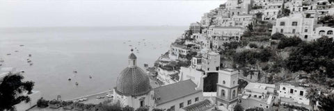 Positano - 1 Black Ornate Wood Framed Art Print with Double Matting by Blaustein, Alan