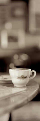 Tuscany Caffe - 3 Black Ornate Wood Framed Art Print with Double Matting by Blaustein, Alan