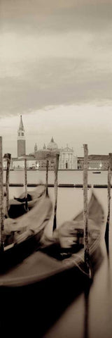 Venezia - 6 Black Ornate Wood Framed Art Print with Double Matting by Blaustein, Alan