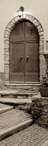 Lombardy - 2 White Modern Wood Framed Art Print with Double Matting by Blaustein, Alan