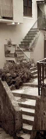 Liguria - 2 Black Ornate Wood Framed Art Print with Double Matting by Blaustein, Alan