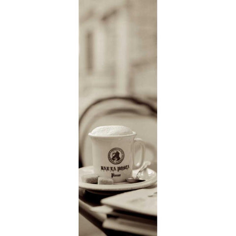 Tuscany Caffe - 5 White Modern Wood Framed Art Print by Blaustein, Alan