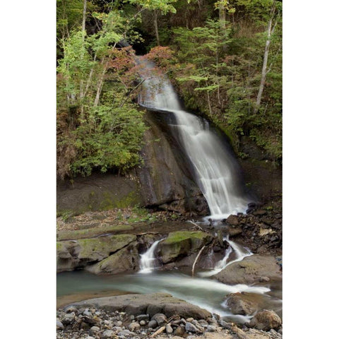 Hokkaido Waterfall - 6 Gold Ornate Wood Framed Art Print with Double Matting by Blaustein, Alan