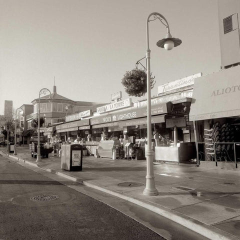 Fishermans Wharf - 2 White Modern Wood Framed Art Print by Blaustein, Alan